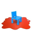 thumbnail image 3 of CraftTex® Red Sploshmat Crafts, Kids and Classrooms Floor Mat for Hard Floor - 40" x 40", 3 of 9
