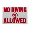 thumbnail image 2 of Pool Style Chemicals SW-13 12 x 18 in. No Diving Allowed Sign, Red & White, 2 of 2