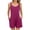 Wine, variant on Women's Sleeveless V Neck Adjustable Strap Romper with Pockets Casual Summer