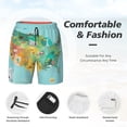 thumbnail image 5 of Gaeub USA Tourist Map Mens Swim Trunks Stretch Beach Shorts Quick Dry for Men Swim Shorts Swimwear with Pockets- XX-Large, 5 of 9