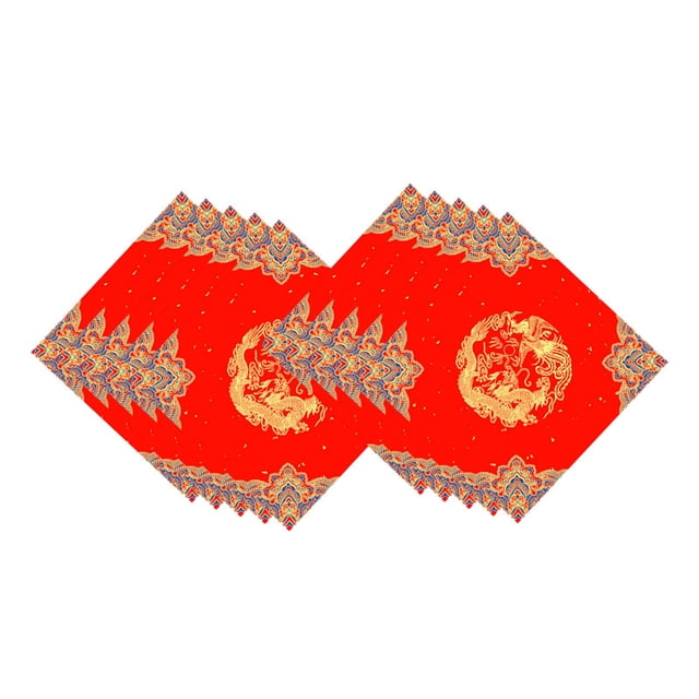 Zentra Papier de Riz Rouge Chinois Xuan Doufang Année du Cheval Décoration DIY Calligraphie 45cmx45cm