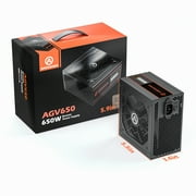 ARESGAME 650W Non-Modular ATX Gaming Power Supply 80lus Bronze Certified PSU (AGV650)