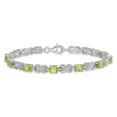thumbnail image 4 of Primal Silver Sterling Silver Rhodium-plated Peridot Bracelet, 4 of 5
