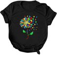 thumbnail image 3 of Pompotops Femmes Chemise à Manches Courtes Tee Tops Casual Manches Courtes Tops Blouse, 3 of 5