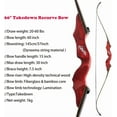 thumbnail image 3 of Black Hunter 60” Original Recurve Bow for Adults American Red Bow Hunting, 3 of 6