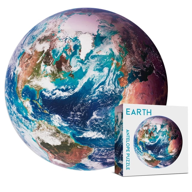 Antelope - Casse-Tête de 1000 Pcs pour Adultes Espace Terre Casse-Têtes 1000 Pcs Télescope Planète Gros Plan Casse-Tête Rond Haute Résolution Fini Mat Sans Poussière Casse-Tête Espace