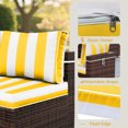 thumbnail image 7 of HONEY HOME 14 Piece Patio Sectional Cushions Relacement, 4" Outdoor Furniture Couch Cushion Fits 6-Seat Rattan Conversation Set, Waterproof, Fade-Resist, 7 of 7