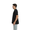 thumbnail image 6 of Zfeel Short Sleeve Crewneck T-Shirt, Men's 100% Cotton Super-Soft Blank Tee, Black, L, 6 of 6