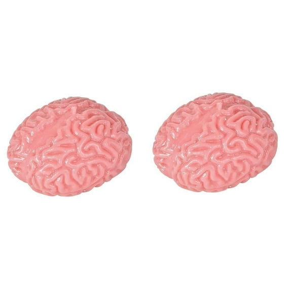 2 Count Squishy Sticky Rubber Gross Splat Brain Joke Prank Gag Gift Halloween Party