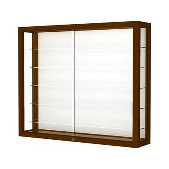 Waddell 8903K-WB-MK Heirloom 36 x 30 x 8 in. Wall Case with 5 Shelves, White Back - Carmel Oak