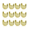 thumbnail image 1 of Injueey 12 piezas de servilleteros para fiesta de boda, decoración de cena, hebilla hueca, soporte para el hogar, restaurante, cantimplora dorada Type5 NO5, 1 of 6