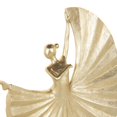 thumbnail image 4 of 11" x 17" Gold Polystone Ballet Dancer Sculpture with Elevated Black Base, by DecMode, 4 of 9