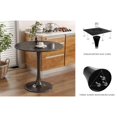 thumbnail image 2 of Modern Round Dining Table - Black MDF Top with Metal Base, 2 of 10