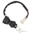 thumbnail image 4 of 2FJ-82510-02-00, Ignition Key Switch 4Pin Copper Wire  Finish Ignition Lock Cylinder  For ATV Replacement For  80 YFM80 ATV 1985-1998, 4 of 8