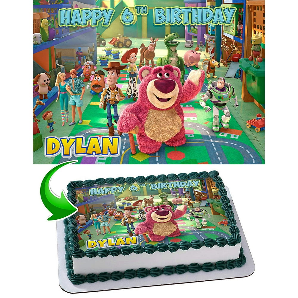 Toy Story Edible Cake Image Topper Personalized Picture 1/4 Sheet (8