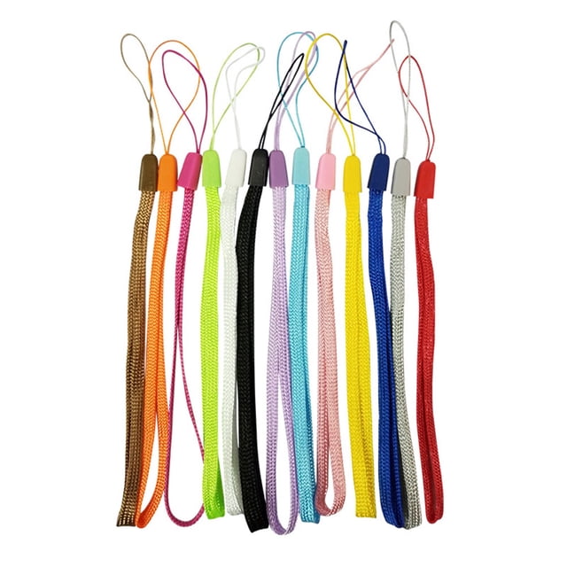 KAKOWELY 100pcs Colorful Nylon Wrist Lanyard Short Anti-lost Strap for Mobile Phone Camera Keychain (Random Color),7.09"X0.2"X0.2"