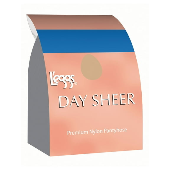 L'eggs Day Sheer Control Top, Toe Pantyhose 4-Pack Off Black Q Women's