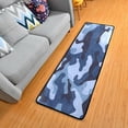 thumbnail image 3 of SKYSONIC 2'X6' Military Camouflage Runner Rug with Rubber Backing, Blue Army Camo Non Slip Entryway Rug Runner Washable Soft Area Rug Carpet for Hallway Bedroom Kitchen Decor, 3 of 6