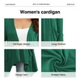 thumbnail image 4 of Uvplove Women Lightweight Long Sleeve Knit Cardigan with Pockets,Dark Green,3XL,(S-3XL), 4 of 10