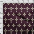 thumbnail image 3 of oneOone Polyester Spandex Chocolate Brown Fabric Geometric Fair Isle Pattern Sewing Material Print Fabric By The Yard 56 Inch Wide, 3 of 4