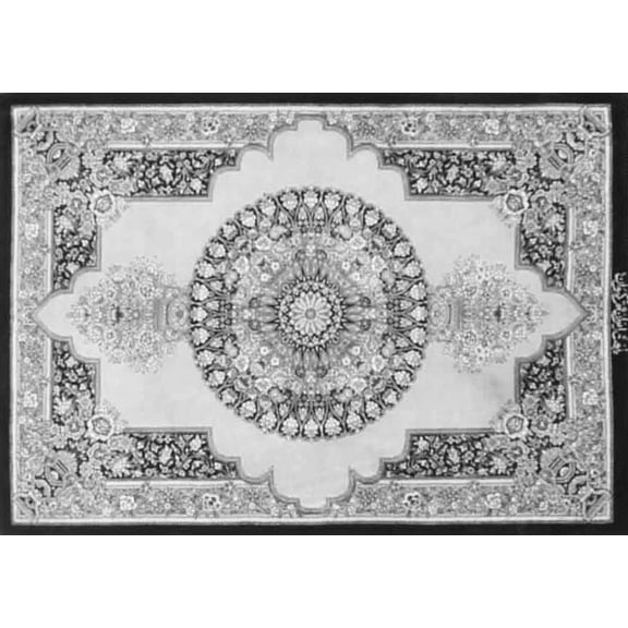 Ahgly Company Indoor Rectangle Persian Gray Traditional Area Rugs, 5' x 7'