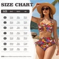 thumbnail image 5 of XYZCANDO Hawaii Floral Couple Matching Beachwear Set Swim Trunks & Two Piece Tummy Control Bikini Matching Outfit for Honeymoon Beach Vacation Pool Party Summer His and Hers Swimwear Set, 5 of 6