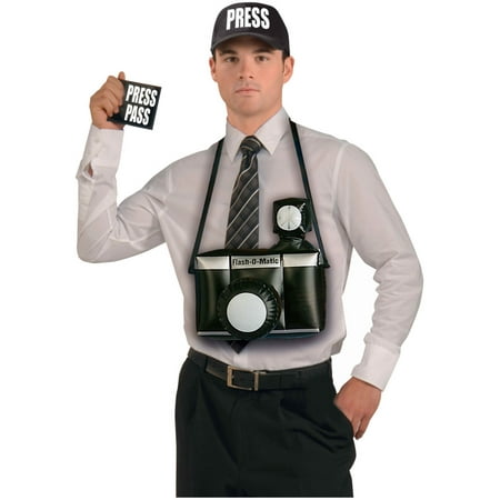Adults Novelty Celebrity Photographer Media Paparazzi Costume Kit Accessory