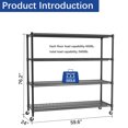 thumbnail image 5 of 4-Tier Adjustable Heavy Duty Steel Wire Rack 59.6"x24"x76.2", 5 of 7