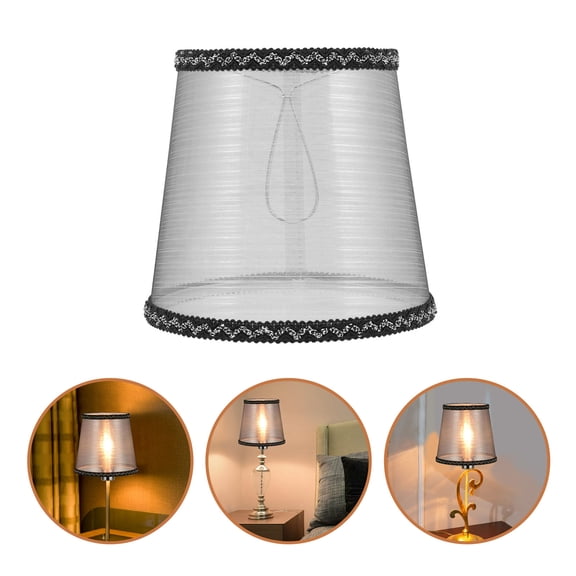 Supvox Black Small Lampshade for Clip on Bulbs Decorative Ceiling Lamp Shade for Home Use