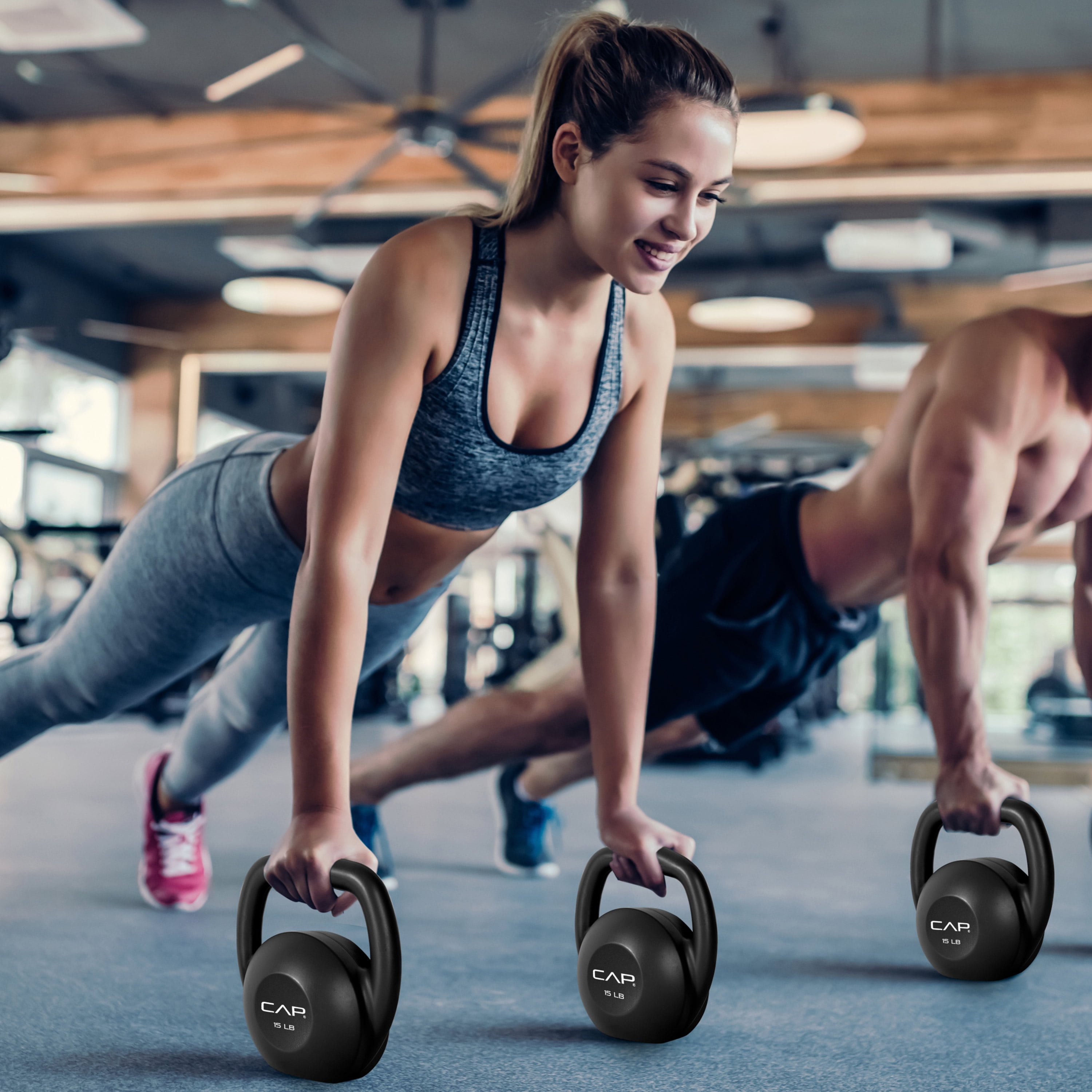 CAP Barbell, 5 lb Vinyl Kettlebell Body Trainer, Black