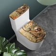 thumbnail image 3 of HELLHERO Toilet Lid Seat Cover Set Elastic Bottom & Dustproof Bathroom Toilet Cover Set Washable and Reusable, 3 of 8