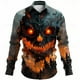 thumbnail image 5 of Camisa amarilla divertida de Halloween 2024 para otoño e invierno, nueva camisa de moda para fiesta de Halloween, camisetas de manga larga para hombre, camisa con botones y temperamento, 5 of 5