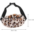 thumbnail image 4 of Riñonera de leopardo con diseño de guepardo para niñas, estilo bohemio, 1 unidad, diseño de leopardo, bolso de cintura infantil, bolso de pecho de felpa, 4 of 5