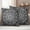 Black Dark Gray White, variant on Gray Boho Floral Outdoor Waterproof Pillow Covers, Vintage Ethnic Tribal Abstract Motifs Decorative Square Throw Pillowcase Sofa Cushion Sham for Patio/Couch/Chair, 20"x20" 2 Pack