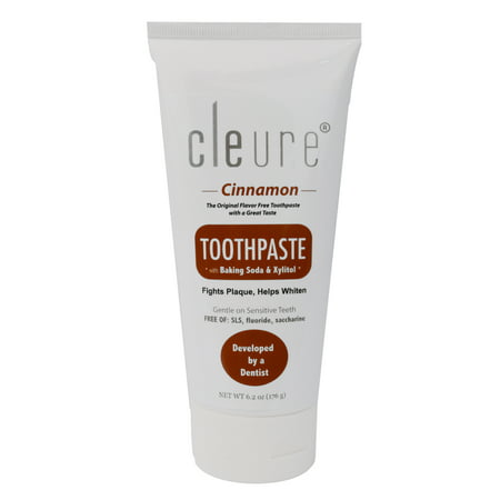 Cleure Toothpaste Mint-Free, Cinnamon - 6.2 oz - SLS-Free,