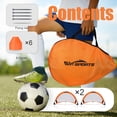 thumbnail image 3 of Aljoin Foldable Pop Up Soccer Goal,Pro 2 Portable Soccer Nets with Carrying Case and Training Cones,Practice in Backyard,School,Outdoor, Birthday Gift & Fun for Kids, Youths and Adults, 2Ft, 3 of 10