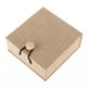 thumbnail image 1 of Caja de regalo de joyería de madera Caja de pulsera de lino rústico Soporte de caja de portador de brazalete con cierre de madera (Caqui), 1 of 5