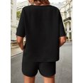 thumbnail image 6 of Women's Relaxed T Shirt and Drawstring Shorts Set, Casual Summer Two Piece Outfit, 6 of 6