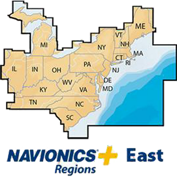 Seawide Distribution Navionics Plus Regions East Marine and Lake Charts on SD/MSD