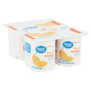Great Value Original Orange Lowfat Yogurt, 6 oz, 4 Count