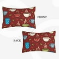thumbnail image 2 of Pofeuu Coffee Cups Print Polyester Microfiber Plush Pillowcases, Super Soft and Cozy Pillow Case Covers with Envelop Closure（Pillow core not included）-16"x24", 2 of 6