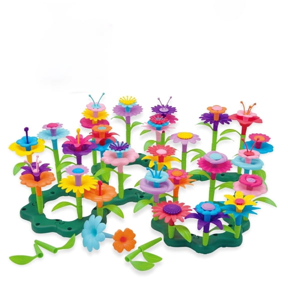 TOYVELT Flower Garden Building Set for Girls - 148-Piece STEM Toy with Storage Box - Best Educational and Creative Gift for Preschool Kindergarden Girls and Boys Aged 3 4 5 6 7 Years Old