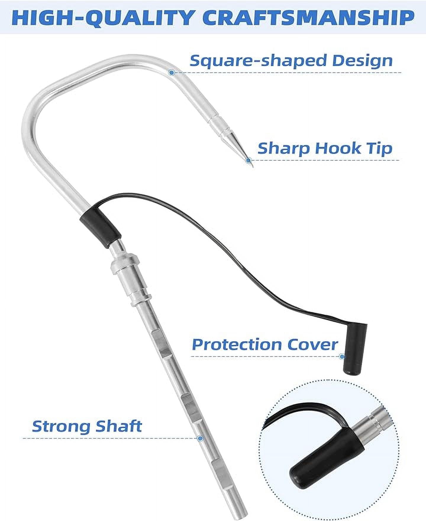 BLUEWING Fishing Gaff Hook Extra Sharp 316 Stainless Steel Spear Hook for Fishing Gaff Saltwater Harpoon Hook with Protection Cover for Mahi Mahi Tuna Wahoo 1pc, 2in