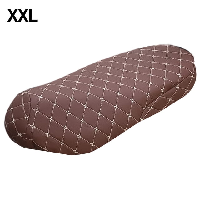 Yimiti Leather Motorcycle Cover Breathable Anti-Slip Pad Scooter Cushion Protector,Brown Xxl