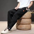 thumbnail image 5 of Pantalones ajustados de otoño e invierno para hombre, pantalones deportivos lisos, ajustados, recortados, pantalones deportivos para hombre, mallas, estéticas, sexys, sexys, sueltos, 5 of 5