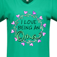 thumbnail image 4 of Inktastic I Love Being an Oma- Circle of Hearts Women's V-Neck T-Shirt, 4 of 5