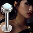 thumbnail image 4 of Dsseng Bague Labret Perçage Corps Cristal Opale Lèvre Nez Clou Bar Club Bijoux 6-8mm, 4 of 8
