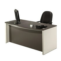 Bestar Connexion Executive Desk in Slate and Sandstone
