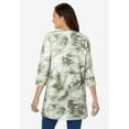 thumbnail image 2 of Woman Within Plus Size Three-Quarter Sleeve Notch-Neck Tunic, 2 of 6