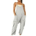 thumbnail image 2 of Yievot Jumpsuits for Womens Casual Summer Rompers Sleeveless Floral Print Loose Strap Baggy Overalls Women Jumpsuit with Pockets 2025 2025 Birthday Gifts Pants for Women, 2 of 6